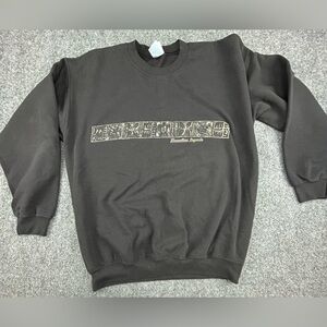 Black Graphic Hawaiian Legends Vintage Men's Sweater Size L